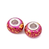 Opaque Resin Rondelle European Beads RESI-Z046-01F-2