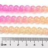 Spray Painted Crackle Glass Beads Strands DGLA-C002-8mm-01-5