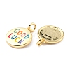 Brass Enamel Pendants KK-K250-25G-2