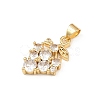 Brass Pave Cubic Zirconia Pendants X1-KK-F919-28G-03-2