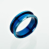 201 Stainless Steel Grooved Finger Ring Settings MAK-WH0007-16L-A-3