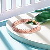 Glass Seed Beaded Bracelet with Brass Magnetic Clasps BJEW-JB07801-04-2