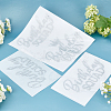 3 Sheets Resin with Hot Melt Adhesive Heat Transfer Film DIY-FG0002-41-5