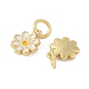 Brass Enamel Charms KK-C110-16A-01G-2