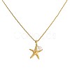 Ocean 304 Stainless Steel & Natural Pearl Pendant Necklaces for Women WG2E1DF-01-4