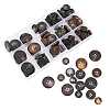 Olycraft 120Pcs 15 Styles Resin Buttons RESI-OC0001-62-3