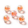 Two Tone UV Plating Rainbow Iridescent Acrylic Beads TACR-D010-03B-04-1