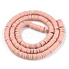 Handmade Polymer Clay Bead Strands CLAY-S094-6mm-A01-3