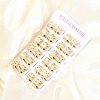 201 Stainless Steel Rhinestone Hoop Earrings SA-CBA4A0D-03G-1