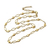 304 Stainless Steel Heart Link Chain Necklaces for Women NJEW-A046-02B-G-4