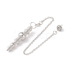 Rack Plating Brass Cable Chain Pointed Dowsing Pendulums HJEW-G016-02P-2