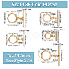 10Pcs 5 Styles Brass Toggle Clasps KK-SC0007-40-2
