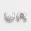 Brass Crimp Beads Covers X-KK-G015-S-3