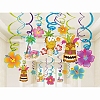 Spiral PVC Ornaments Party Scene Layout AJEW-PH0016-11-2