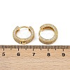 Brass Micro Pave Clear Cubic Zirconia Hoop Earrings EJEW-S277-09G-A-5