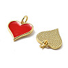 Brass Enamel Charms KK-R229-06G-01-2