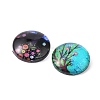 Tree of Life Printed Half Round/Dome Glass Cabochons GGLA-A002-12mm-GG-3