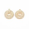 Brass Micro Pave Clear Cubic Zirconia Pendant Settings for Enamel KK-S356-704-1