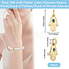 14Pcs Brass Micro Pave Cubic Zirconia Charms ZIRC-BBC0002-45-2