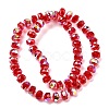 Transparent Electroplate Glass Beads Strands EGLA-P062-01A-HR06-2