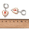 Brass Hoop Dangle Earrings KK-CBA8324-26P-01-5