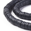 Flat Round Handmade Polymer Clay Beads CLAY-R067-6.0mm-42-2