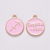 Alloy Enamel Pendants ENAM-S124-01B-09F-1