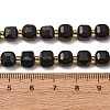 Natural Shungite Beads Strands GG-CBAC972-A14-01-4