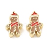 Christmas Brass Enamel Beads KK-I474-G24-1