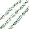 Ion Plating(IP) 304 Stainless Steel Enamel Twisted Oval Link Chains CHS-K019-02G-07-1
