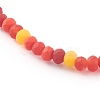 Glass & Brass Stretch Beaded Bracelets Sets BJEW-JB06151-7