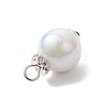 Imitation Pearl Acrylic Pendants PALLOY-JF04349-02-5