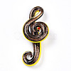 Handmade Gold Sand Lampwork Big Pendants LAMP-T023-08A-1