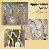 600Pcs 5 Colors Dyed Natural Wood Beads WOOD-SC0002-42-6