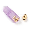 Faceted Natural Amethyst Pointed Pendants G-H252-F01-3