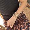 6Pcs 6 Styles Iron Cuff Bangles for Women WG7A492-01-1