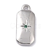 Brass Micro Pave Cubic Zirconia Charms ZIRC-I054-12P-04-1