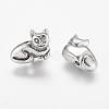 Tibetan Style Alloy Kitten Beads X-TIBEP-GC183-AS-RS-2