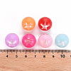 1-Hole Transparent Acrylic Buttons TACR-S154-51B-4