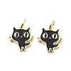 Brass Enamel Charms KK-L237-010G-1