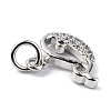 Brass Micro Pave Cubic Zirconia Charms ZIRC-F131-13P-3