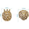 Lion Head Alloy Beads PALLOY-PH0012-04-2