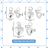 6Pcs 3 Styles 925 Sterling Silver Heart Charms with Jump Rings STER-PH0002-29-2