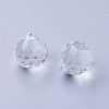 Clear Faceted Ball-Shaped Glass Pendants X-GR20X23MMY-1-6