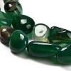 Natural Green Onyx Agate(Dyed & Heated) Beads Strands G-P568-C14-01-4