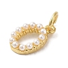 Rack Plating Brass with ABS Plastic Imitation Pearl Charms KK-B092-30O-G-2