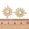 Brass Micro Pave Clear Cubic Zirconia Connector Charms CU-CBA4579-05G-D-2