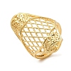 Light Gold Brass Adjustable Rings for Women RJEW-A022-01B-3