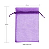 90Pcs 18 Style Organza Bags Jewellery Storage Pouches Wedding Favor Party Mesh Drawstring Gift OP-LS0001-05-3