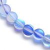 Synthetic Moonstone Beads Strands G-F142-8mm-08-3